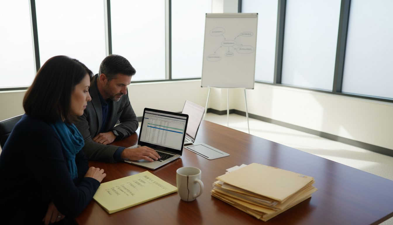 Business team working on segmentation strategy